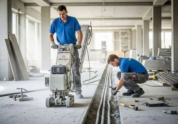 Fußbodenheizung einfräsen München - Estricharbeiten vom Fachbetrieb